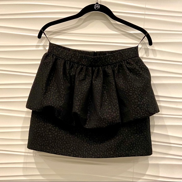 Zara NWT luxury minimalist black Jacquard party skirt size M - Picture 7 of 8